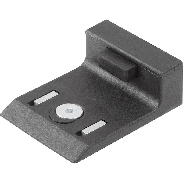 Door Stop, With Damping, Form:A, L=53, 5, B=40, H=19, Bn=8/10, Polyamide, Comp:Epdm